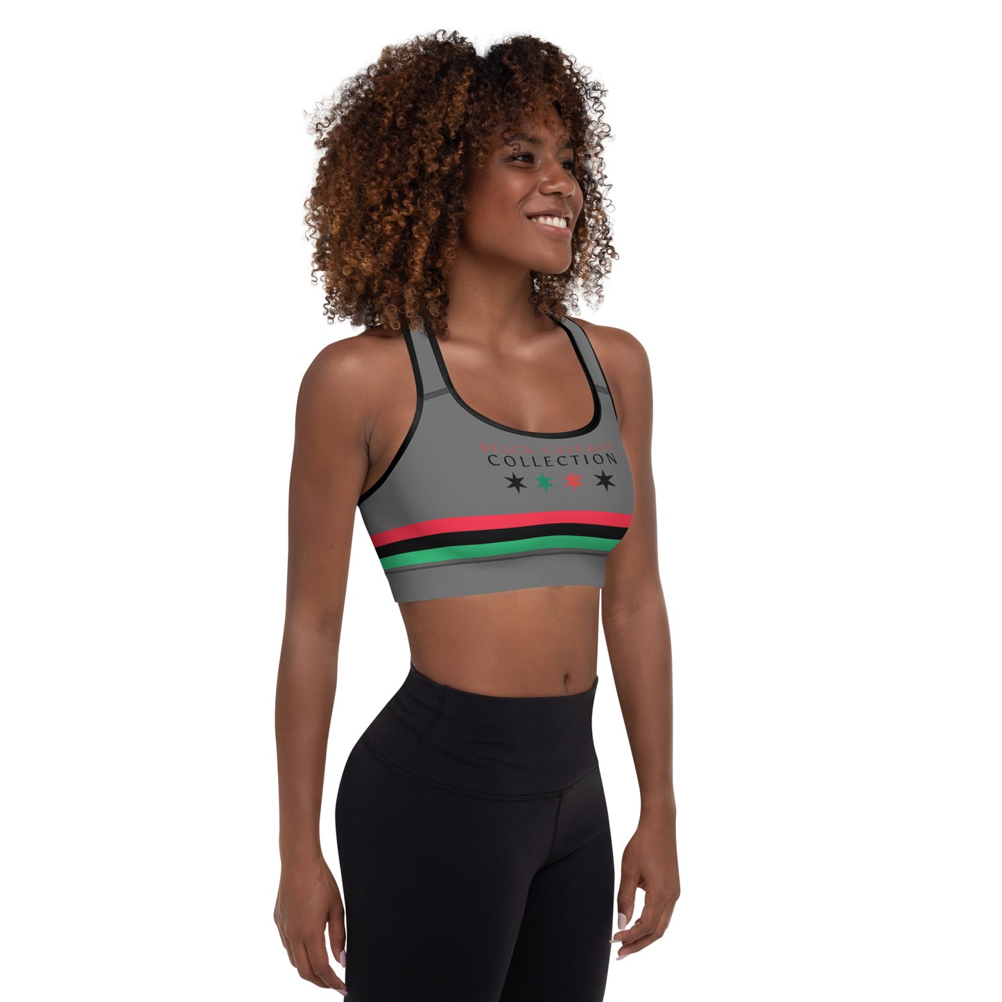 All Logo Gray Sports Bra