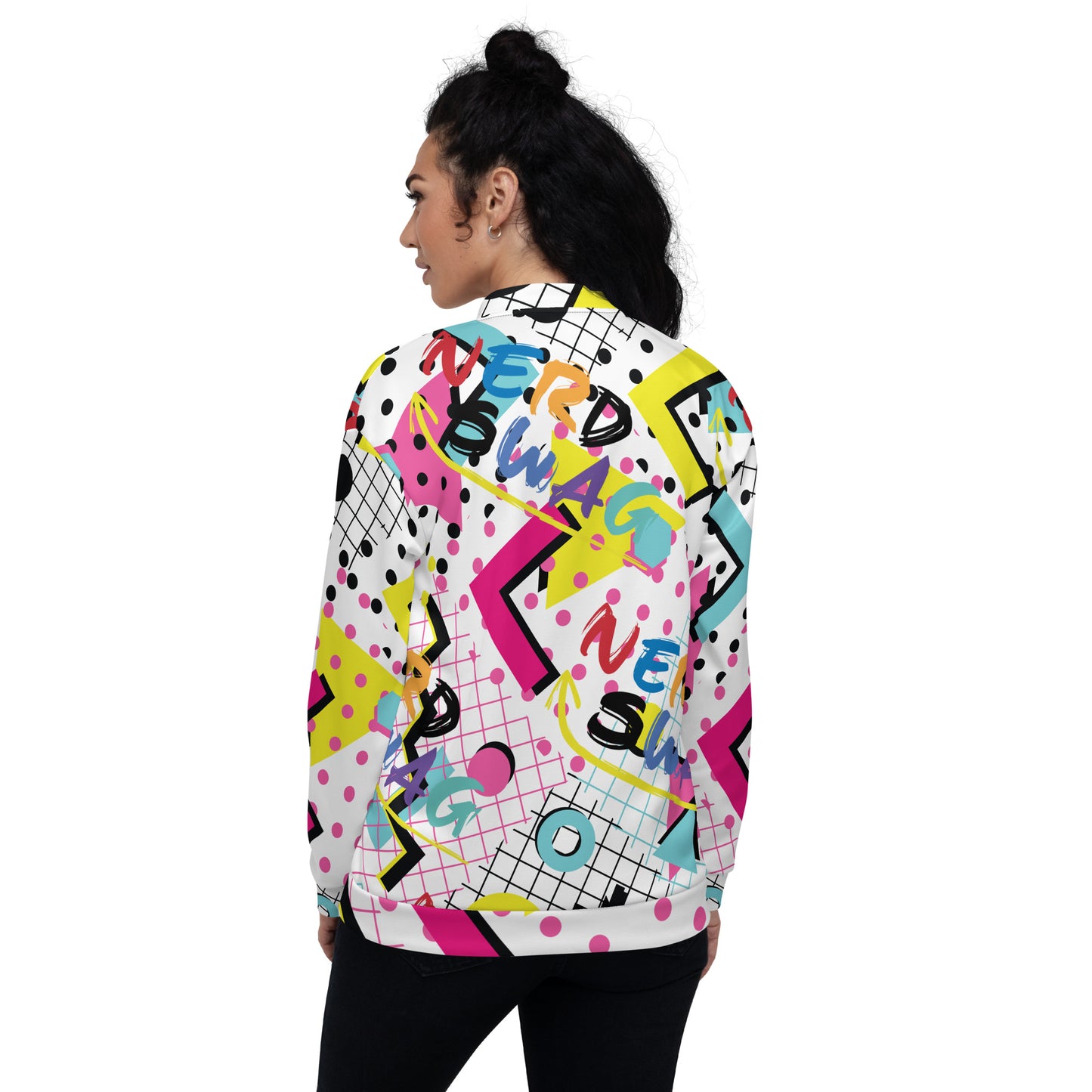 Word Logo 90's Bomber Jacket