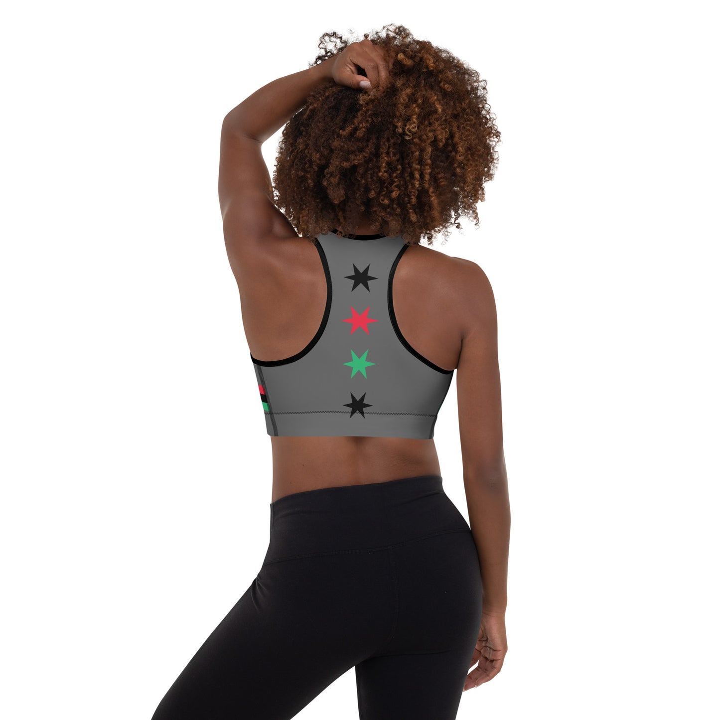 All Logo Gray Sports Bra