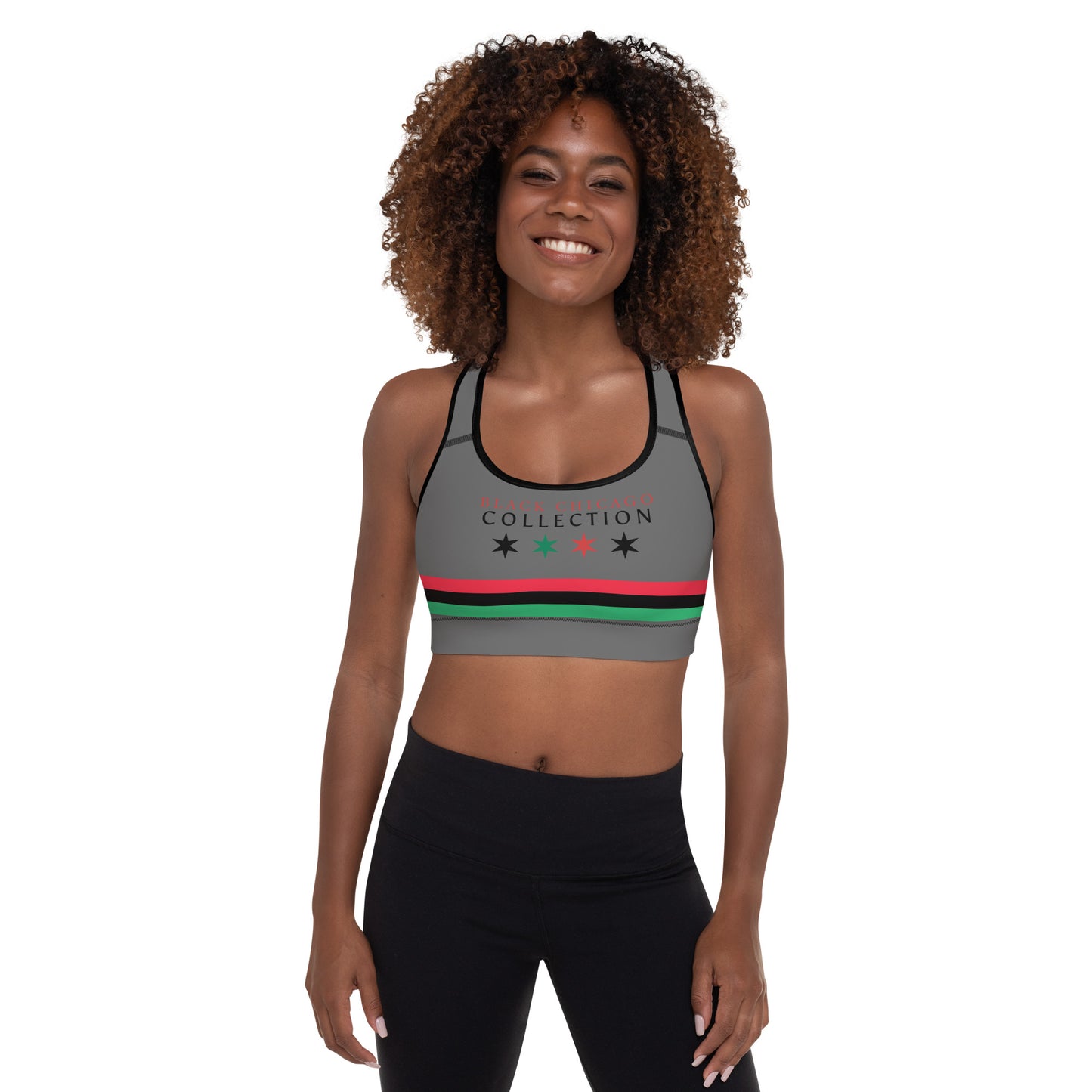 All Logo Gray Sports Bra
