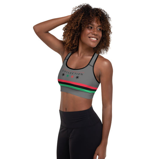 All Logo Gray Sports Bra