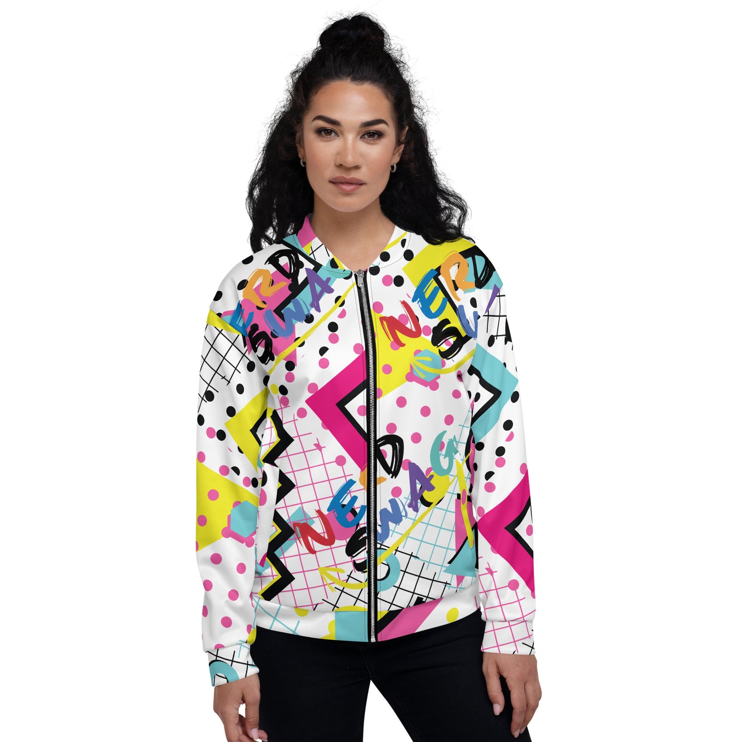 Word Logo 90's Bomber Jacket
