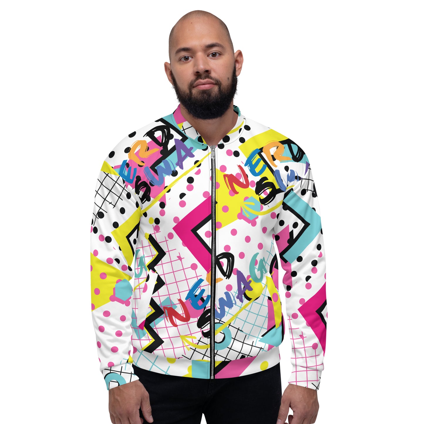 Word Logo 90's Bomber Jacket