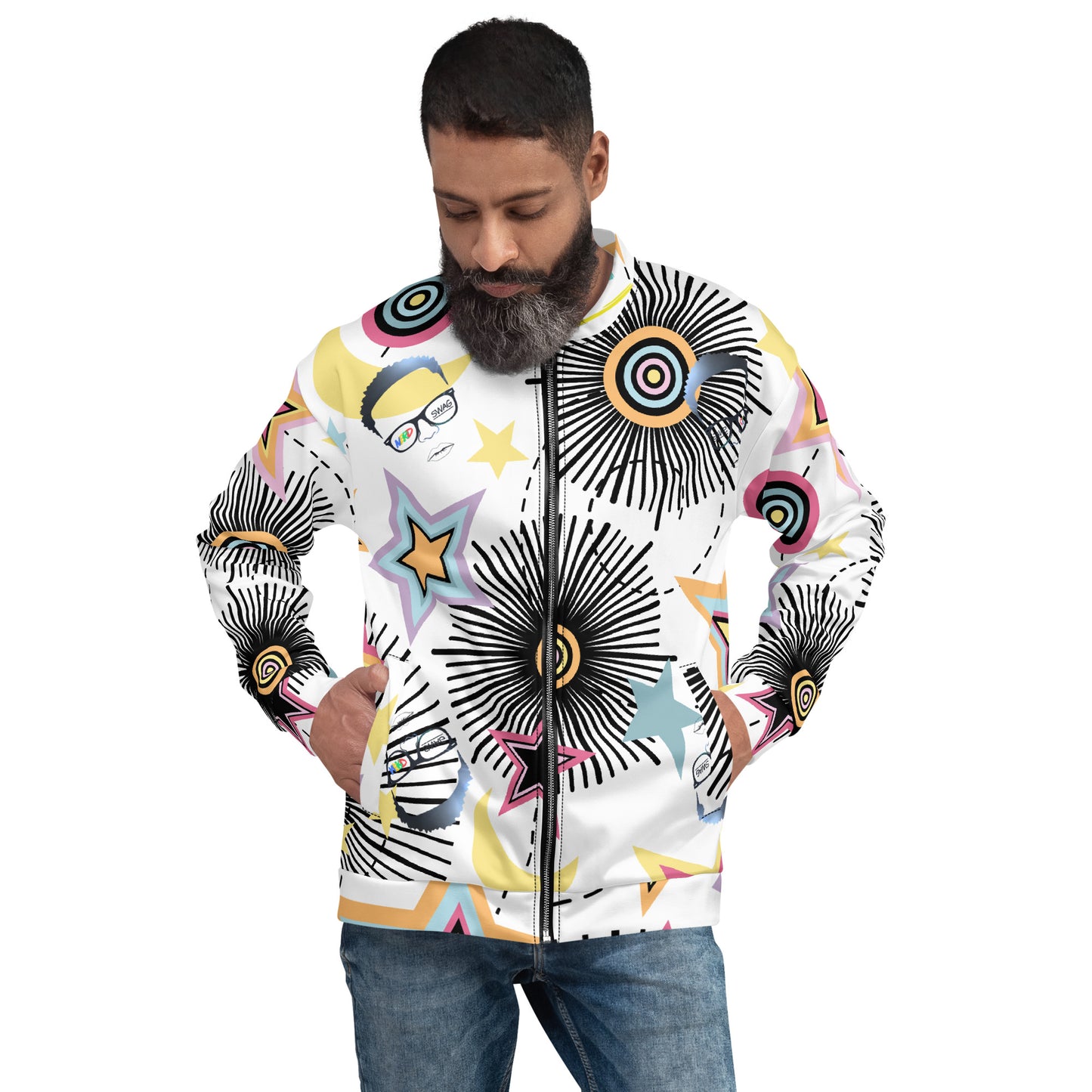 Words & King Logo Bomber Jacket