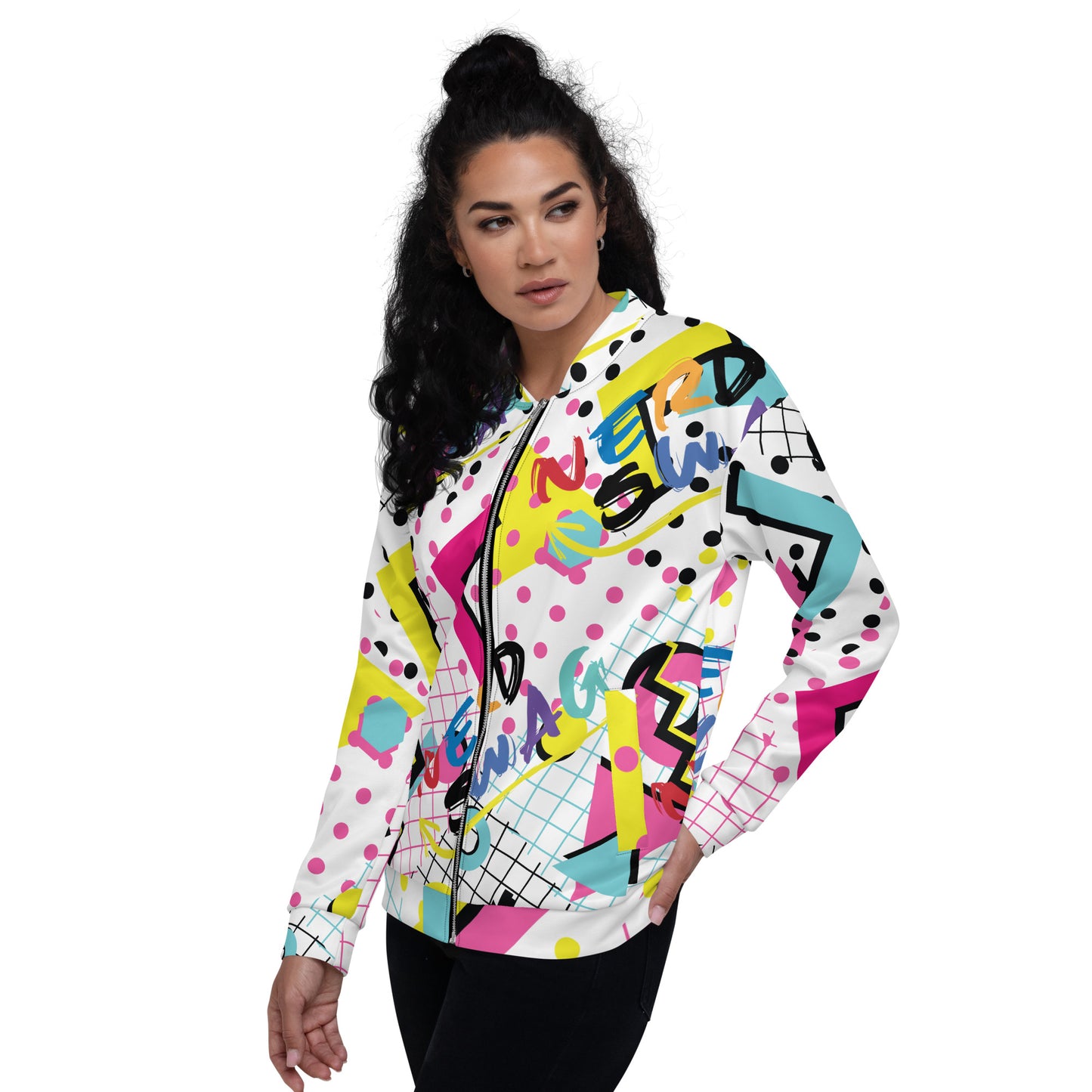 Word Logo 90's Bomber Jacket